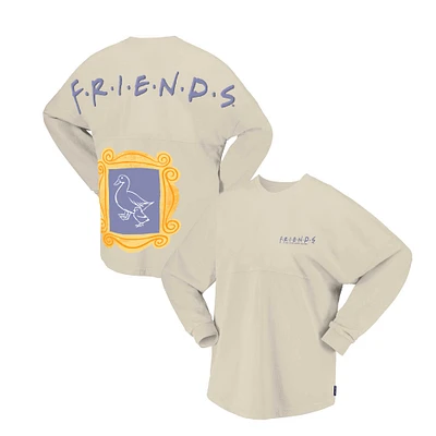 Unisex Spirit Jersey Cream Friends Oversized Long Sleeve T-Shirt