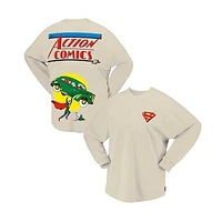 Unisex Spirit Jersey Cream Superman Oversized Long Sleeve T-Shirt