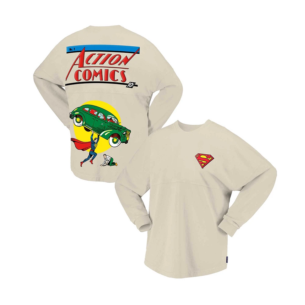 Unisex Spirit Jersey Cream Superman Oversized Long Sleeve T-Shirt