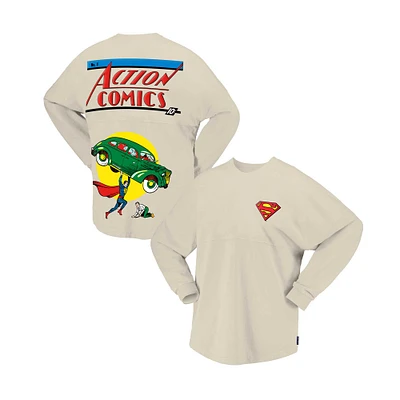 Unisex Spirit Jersey Cream Superman Oversized Long Sleeve T-Shirt