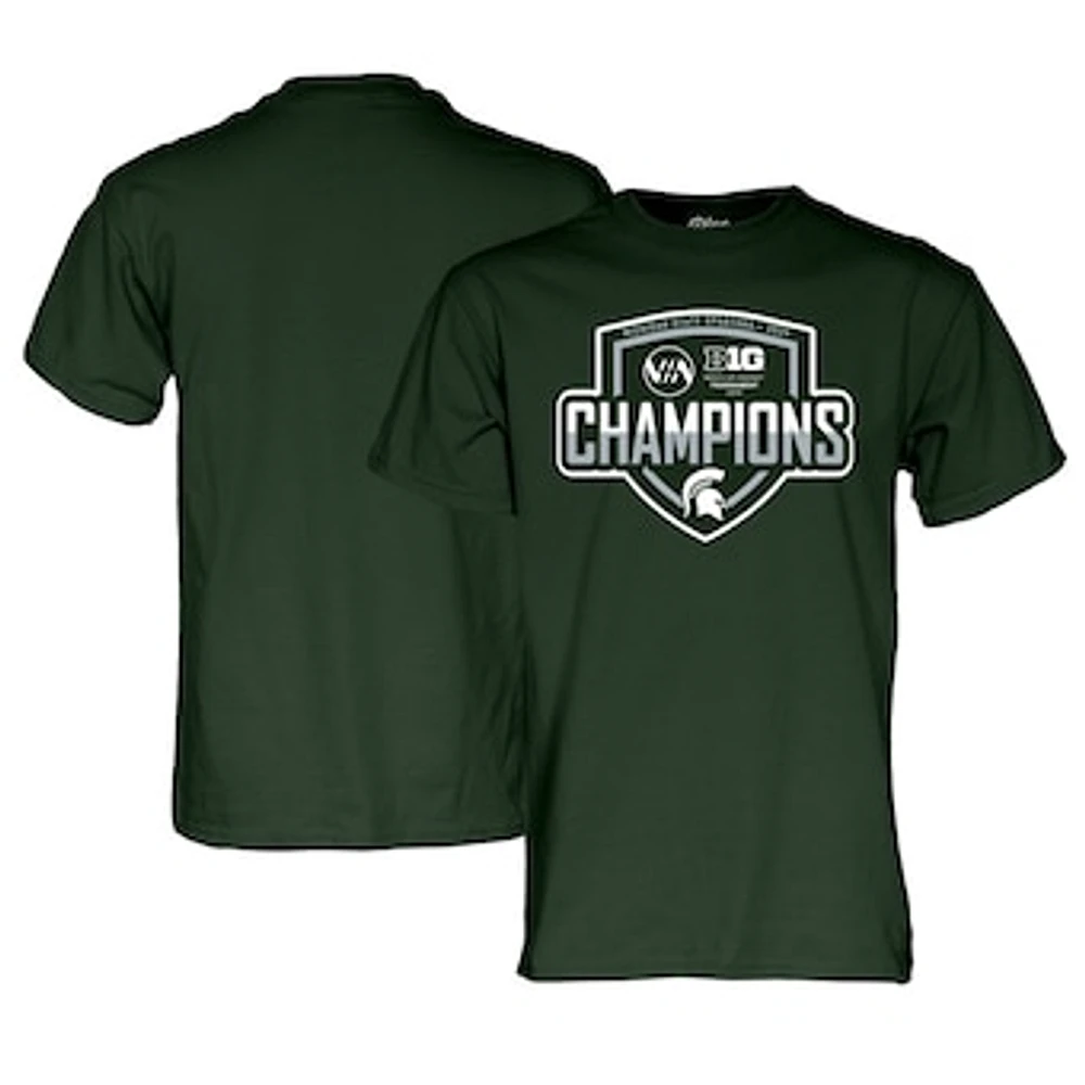 Unisex Blue 84  Green Michigan State Spartans 2024 Big Ten Men's Ice Hockey Conference Tournament Champions T-Shirt