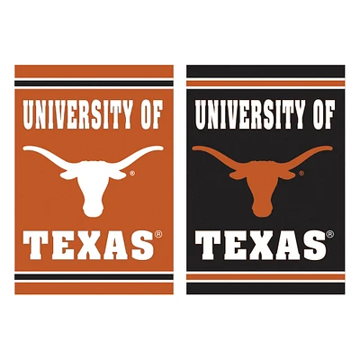Texas Longhorns 12.5" x 18" Double-Sided Embossed Suede Garden Flag