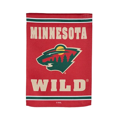 Minnesota Wild 12.5" x 18" Double-Sided Embossed Suede Garden Flag