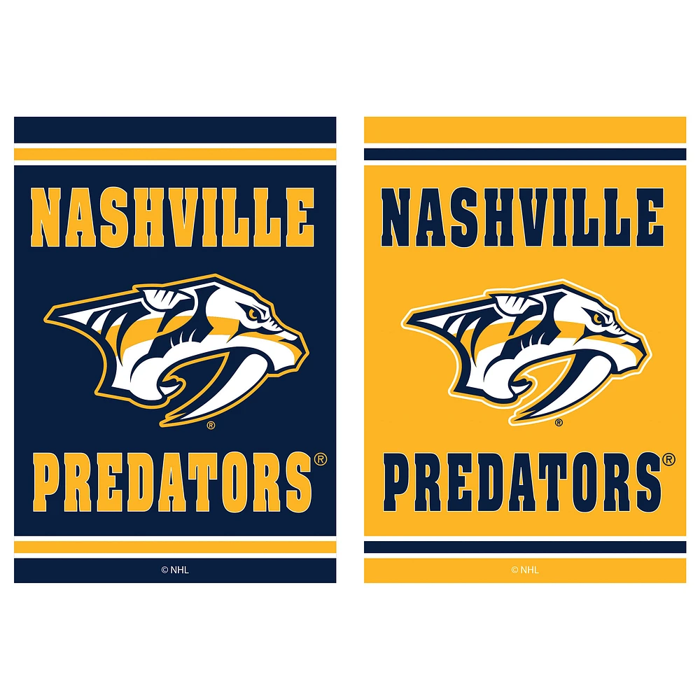Nashville Predators 12.5" x 18" Double-Sided Embossed Suede Garden Flag