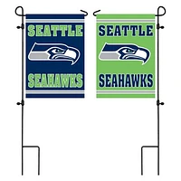Seattle Seahawks 12.5" x 18" Double-Sided Embossed Suede Garden Flag
