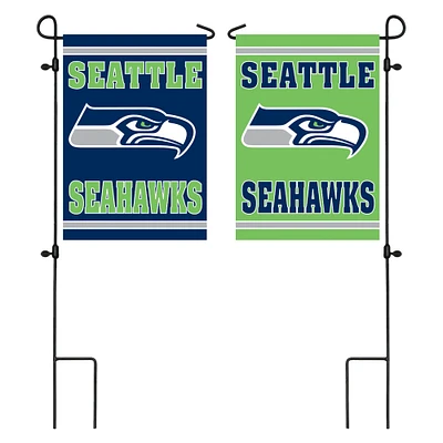 Seattle Seahawks 12.5" x 18" Double-Sided Embossed Suede Garden Flag