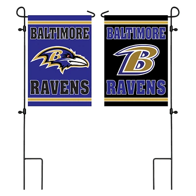 Baltimore Ravens 12.5" x 18" Double-Sided Embossed Suede Garden Flag
