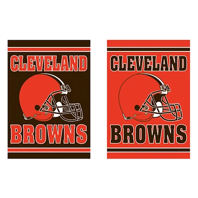 Cleveland Browns 12.5" x 18" Double-Sided Embossed Suede Garden Flag