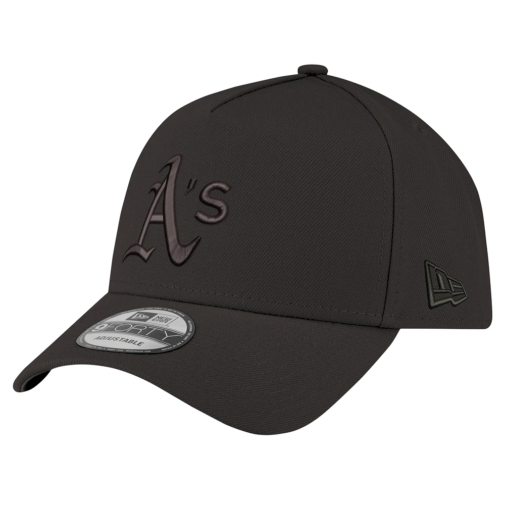 Men's New Era Black Athletics A-Frame 9FORTY Adjustable Hat