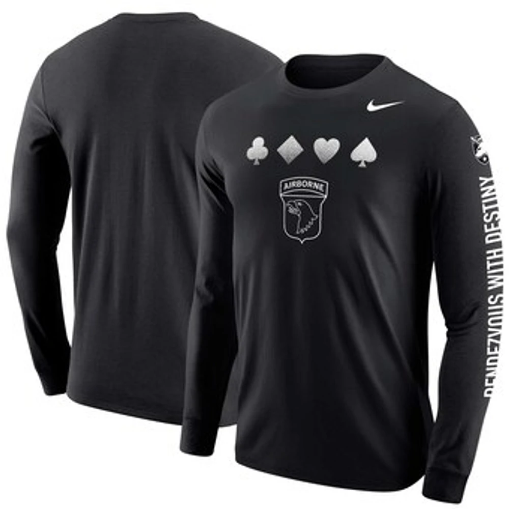 Men's Nike Black Army Knights 2024 Rivalry Collection Suits Long Sleeve T-Shirt