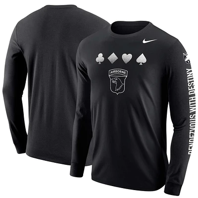 Men's Nike Black Army Knights 2024 Rivalry Collection Suits Long Sleeve T-Shirt