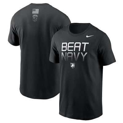 Men's Nike Black Army Knights 2024 Rivalry Collection Beat Navy Legend T-Shirt