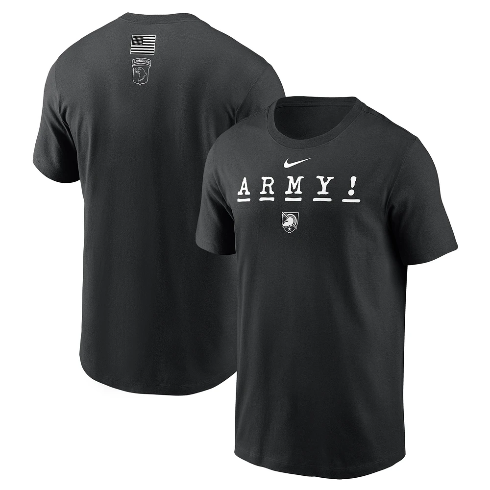 Men's Nike Black Army Knights 2024 Rivalry Collection ARMY! Legend T-Shirt