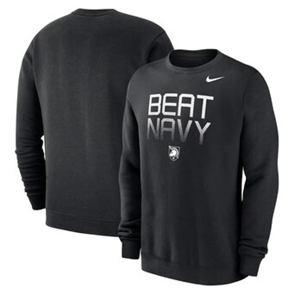 Men's Nike Black Army Knights 2024 Rivalry Collection Beat Navy Club Fleece Sweatshirt