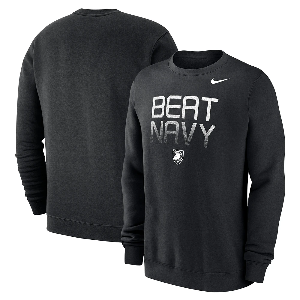 Men's Nike Black Army Knights 2024 Rivalry Collection Beat Navy Club Fleece Sweatshirt