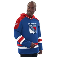 Men's Starter Blue/Red New York Rangers Hockey Pullover Hoodie