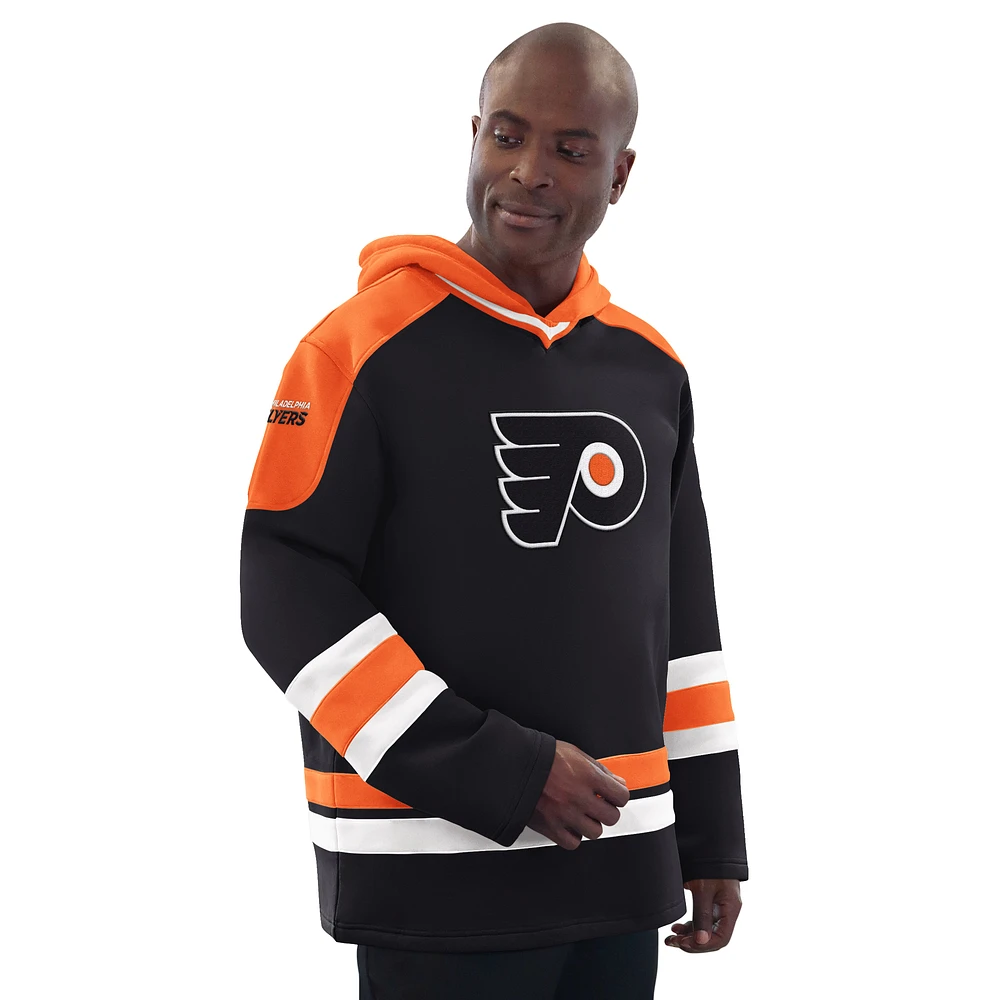 Men's Starter Orange/Black Philadelphia Flyers Hockey Pullover Hoodie