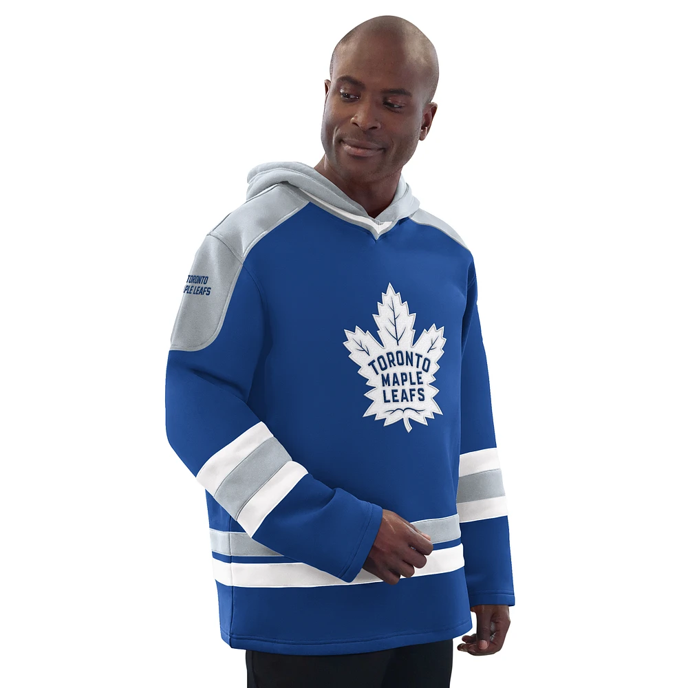 Men's Starter Blue/Gray Toronto Maple Leafs Hockey Pullover Hoodie