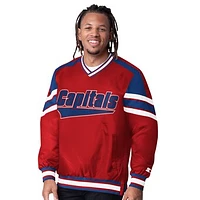 Men's Starter  Red Washington Capitals Reliver I V-Neck Pullover Sweatshirt