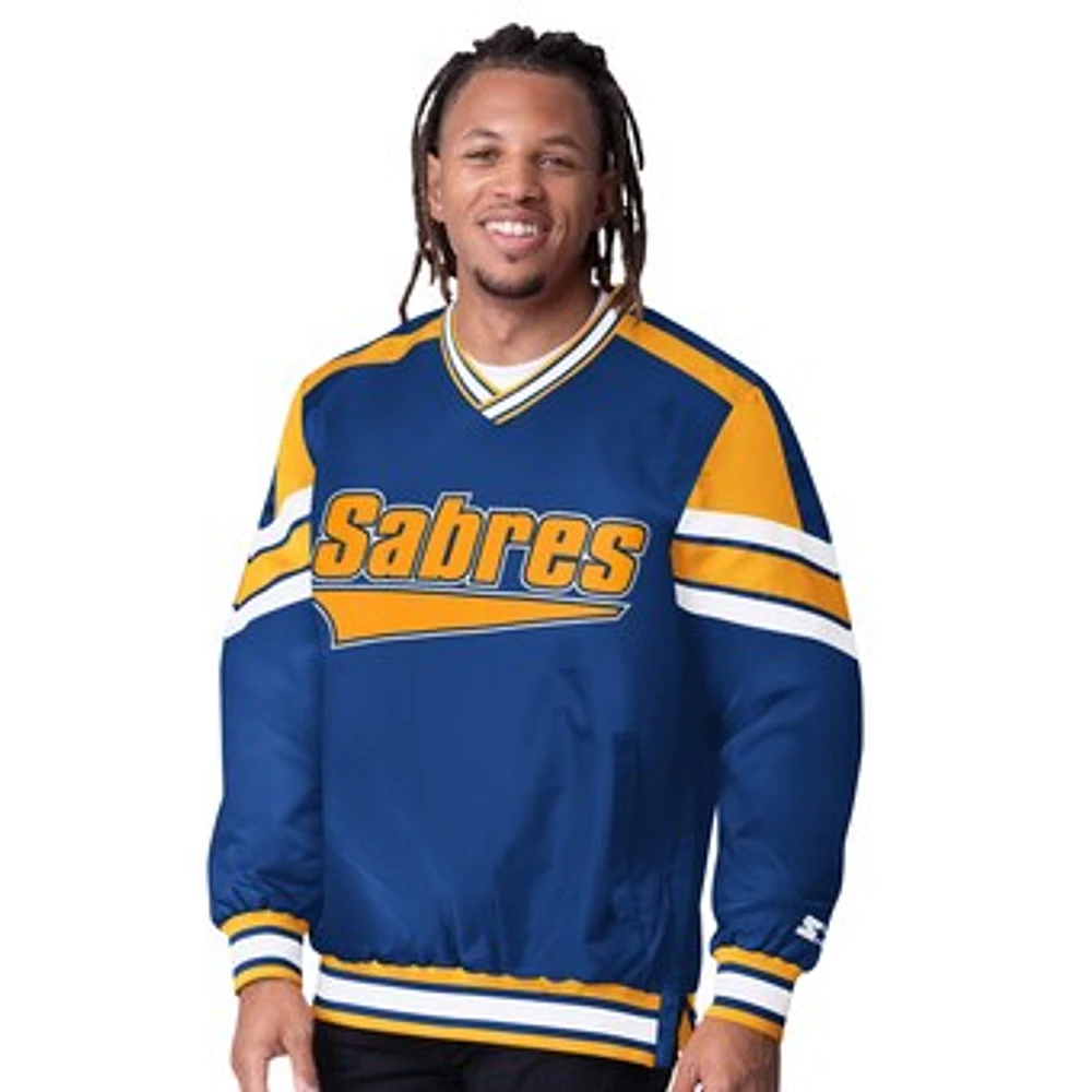 Men's Starter  Royal Buffalo Sabres Reliver I V-Neck Pullover Jacket