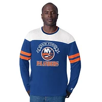 Men's Starter  Royal New York Islanders Blitz Durene Long Sleeve T-Shirt