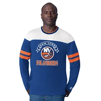 Men's Starter  Royal New York Islanders Blitz Durene Long Sleeve T-Shirt