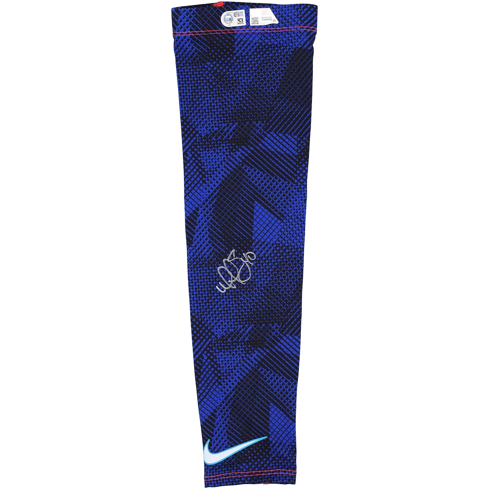 Willson Contreras St. Louis Cardinals Autographed Player-Issued Blue Nike Sleeve from the 2023 MLB Season