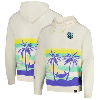 Men's Margaritaville Cream Seattle Kraken Island Dream Peached Pullover Hoodie