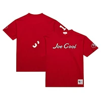 Men's Mitchell & Ness Joe Montana Scarlet San Francisco 49ers Retired Player Nickname T-Shirt