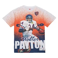 Men's Mitchell & Ness Walter Payton Gray Chicago Bears Burst Retired Player T-Shirt