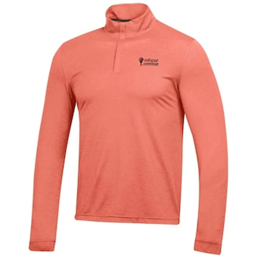 Men's Under Armour Heather Orange Valspar Championship Playoff 3.0 Quarter-Zip Pullover