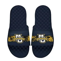 Youth  ISlide Navy Marquette Golden Eagles Distressed Slide Sandals