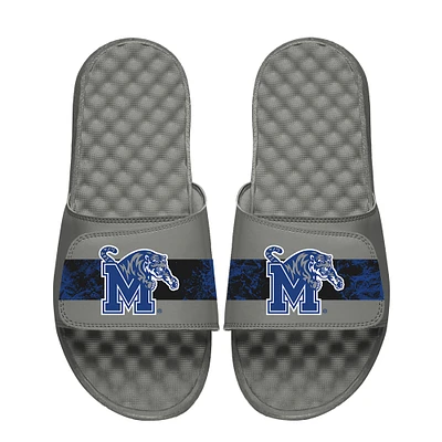 Youth  ISlide Gray Memphis Tigers Distressed Slide Sandals
