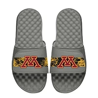 Men's ISlide Gray Minnesota Golden Gophers Distressed Slide Sandals