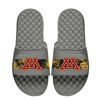 Men's ISlide Gray Minnesota Golden Gophers Distressed Slide Sandals