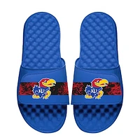 Men's ISlide Royal Kansas Jayhawks Distressed Slide Sandals