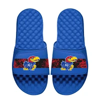 Men's ISlide Royal Kansas Jayhawks Distressed Slide Sandals