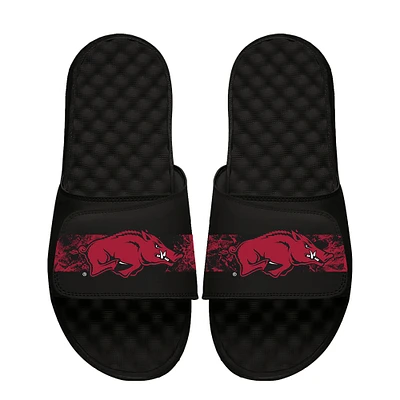 Men's ISlide Black Arkansas Razorbacks Distressed Slide Sandals