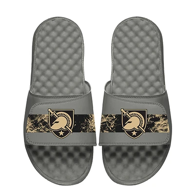 Men's ISlide Gray Army Black Knights Distressed Slide Sandals