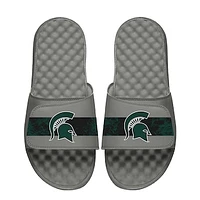 Men's ISlide Gray Michigan State Spartans Distressed Slide Sandals