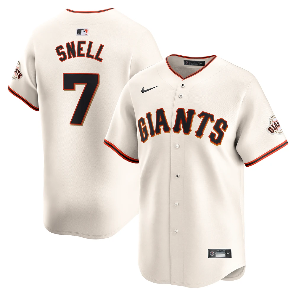 Men's Nike Blake Snell Cream San Francisco Giants Home Limited Jersey