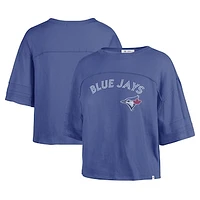 Women's '47 Royal Toronto Blue Jays Premier Wordmark Stevie Cropped T-Shirt