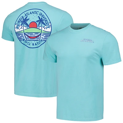 Unisex Teal Florida Atlantic Owls Scenic Comfort Colors T-Shirt