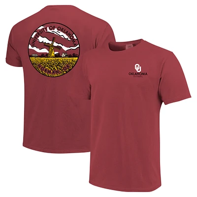 Unisex Crimson Oklahoma Sooners Scenic Comfort Colors T-Shirt