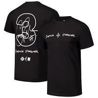 Unisex round21 Candace Parker Black Las Vegas Aces Player Signature Name & Number T-Shirt