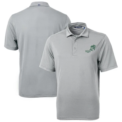 Men's Cutter & Buck Gray NDSU Bison Vintage Virtue Eco Pique DryTec Polo