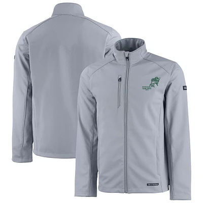 Men's Cutter & Buck Gray NDSU Bison Vintage Evoke Eco Full-Zip Jacket