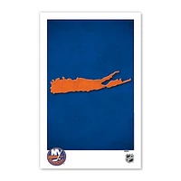 New York Islanders 11" x 17" Minimalist Logo Poster Print