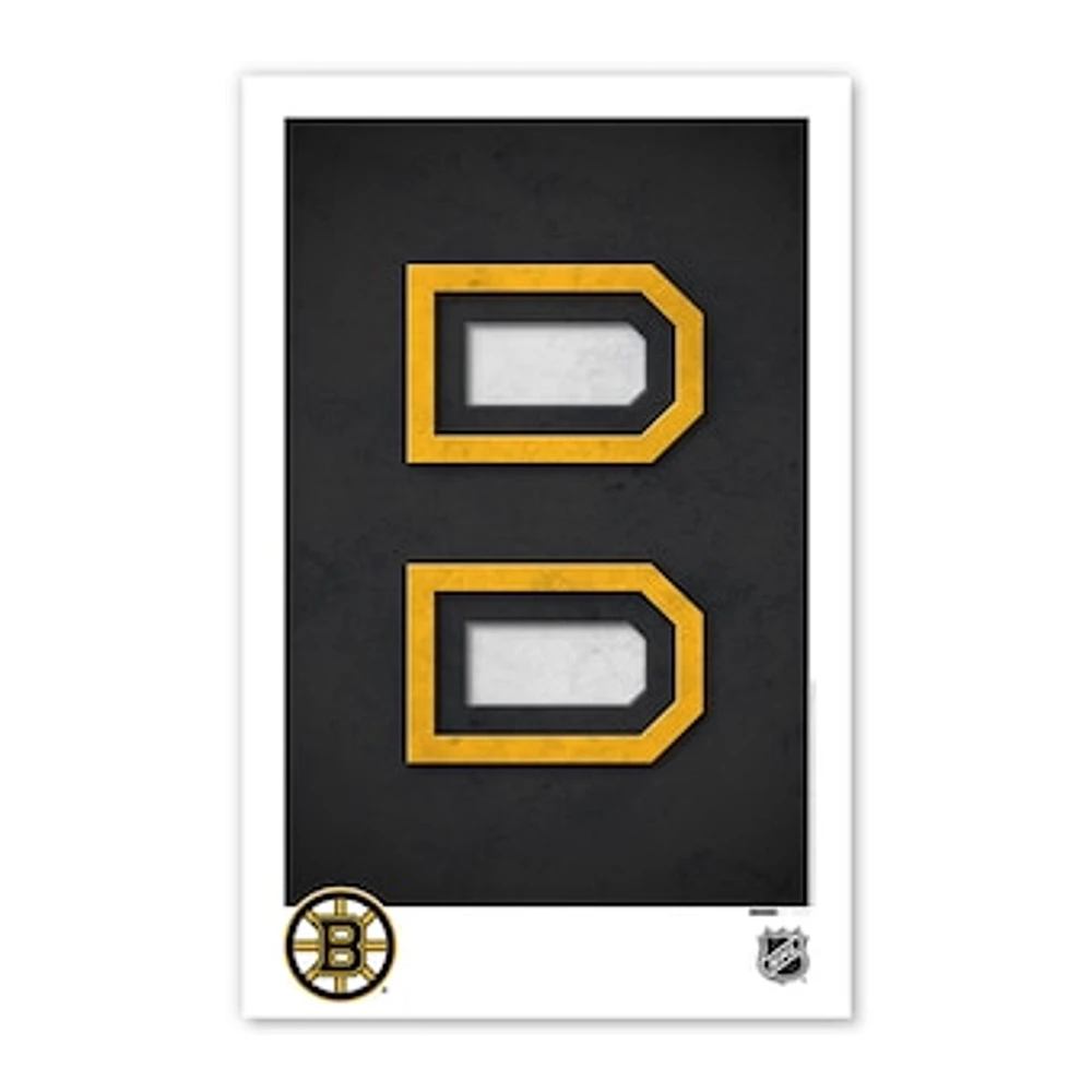 Boston Bruins 11" x 17" Minimalist Logo Poster Print