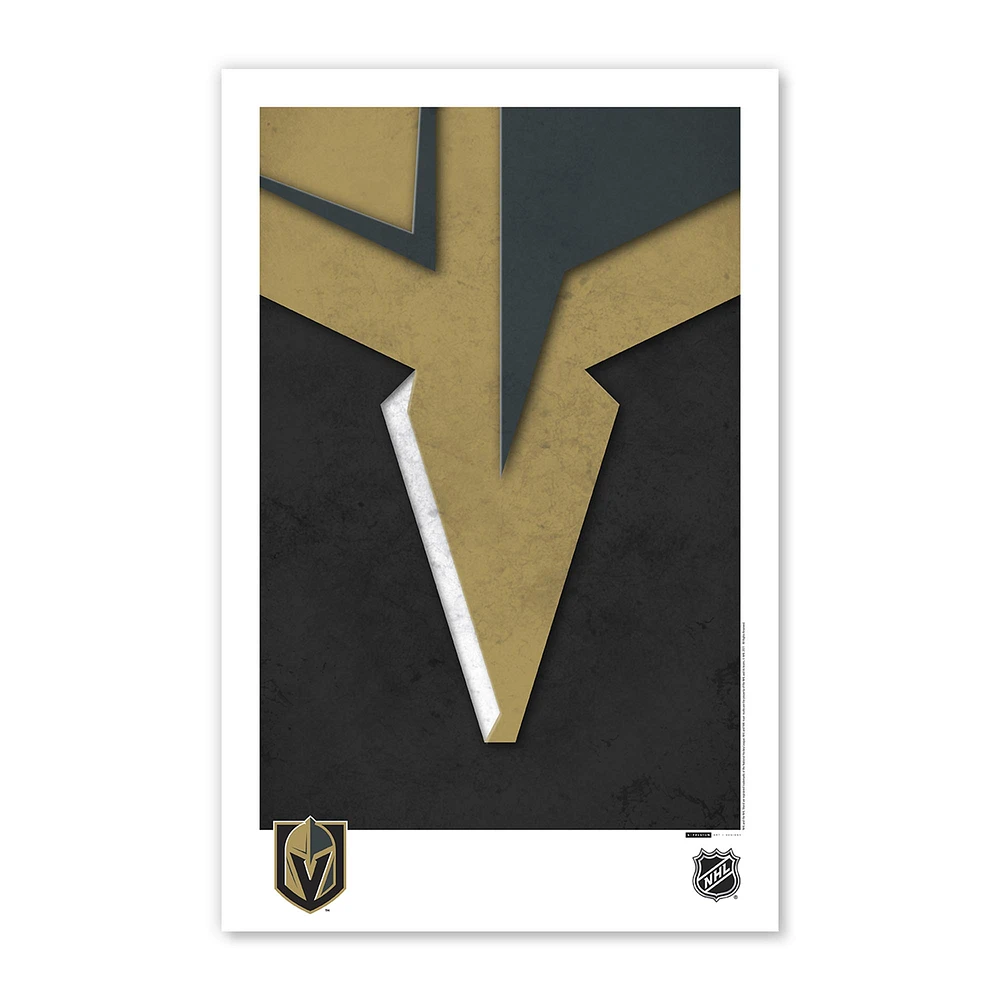 Vegas Golden Knights 11" x 17" Minimalist Logo Poster Print